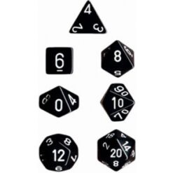 Set de 7 dados negro dorado