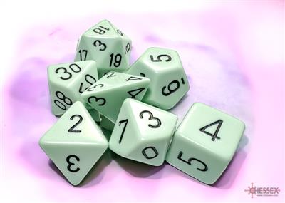 Set de 7 Dados Opacos Chessex - Verde pastel