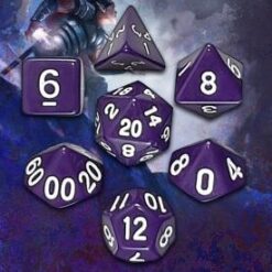 Set de 7 dados en morado