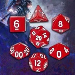 Set de 7 dados en rojo