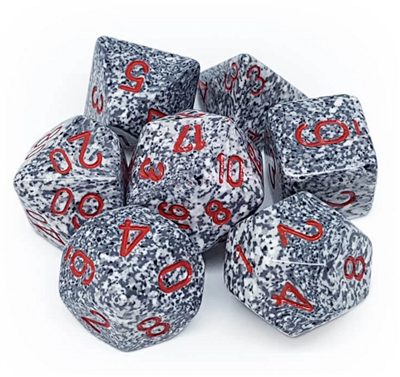 Set de 7 Dados Opacos Chessex - Grava